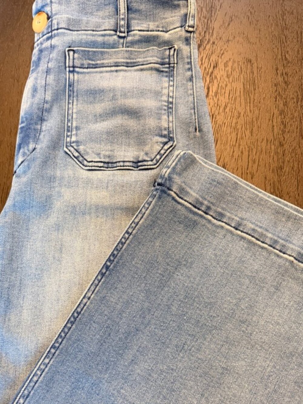 Maeve Anthropologie The Colette Cropped Wide Leg Jeans Light Wash Size 30